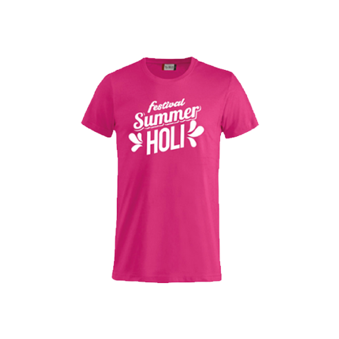 T-shirt ufficiale Festival Summer HOLI 2026, colore Fucsia